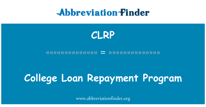 CLRP: College lening terugbetaling programma