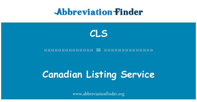 CLS: Kanada Listing Layanan