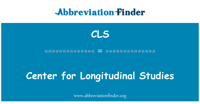 CLS: Pusat Studi Longitudinal