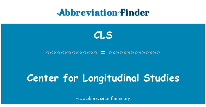 CLS: Zentrum für Längsschnittstudien