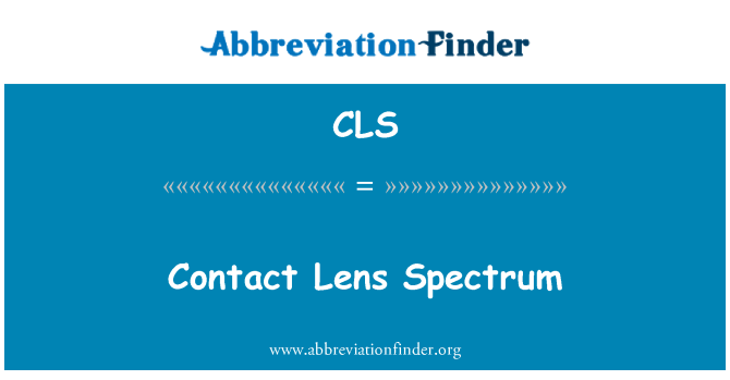 CLS: Лінзи контактні спектру