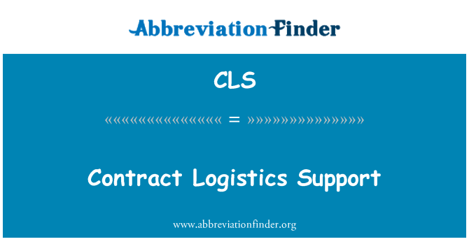 CLS: Contract Logistics Support