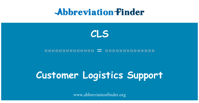 CLS: Customer Logistics Support