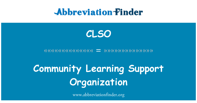 CLSO: Kominote Apprentissage sipò òganizasyon
