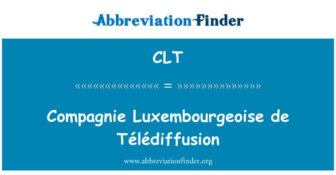 CLT: 케 Luxembourgeoise 드 Télédiffusion