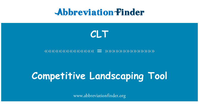 CLT: Landschaftsbau Wettbewerbsinstrument