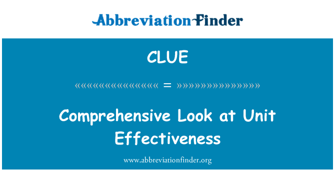 CLUE: Comprehensive gade nan inite w la Efficacité