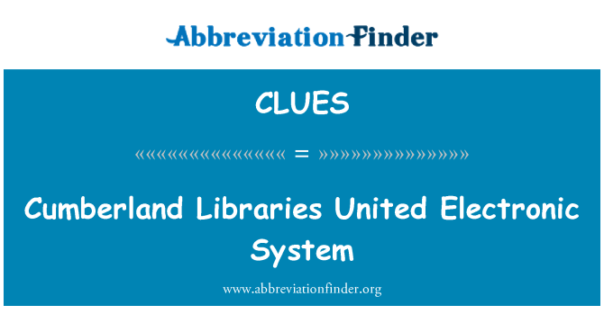 CLUES: Cumberland Libraries United Electronic System