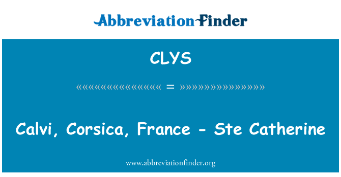 CLYS: Calvi, Korsika, Francie - Ste Catherine