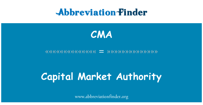 CMA: Capital Market Authority