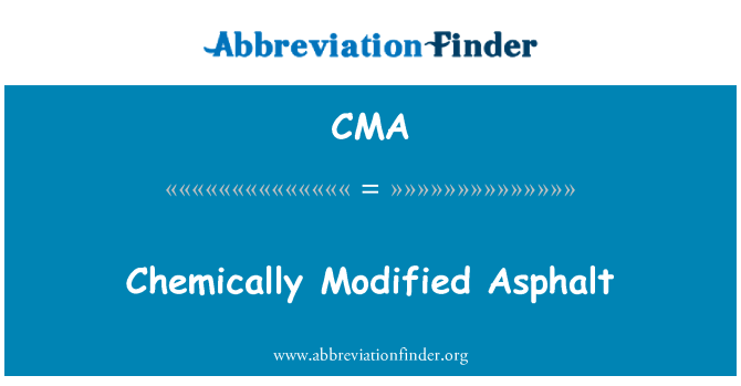 CMA: Asfalt modificate chimic