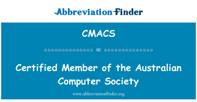 CMACS: Certifikovaným členem australské Computer Society