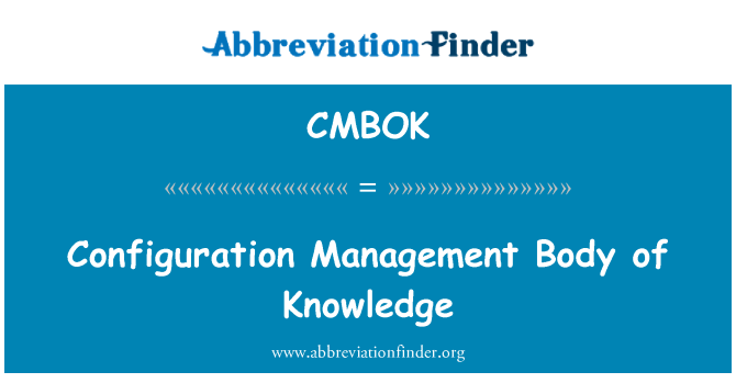 CMBOK: Configuratie Management Body of Knowledge
