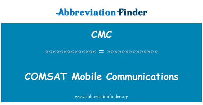 CMC: COMSAT Communications mobiles