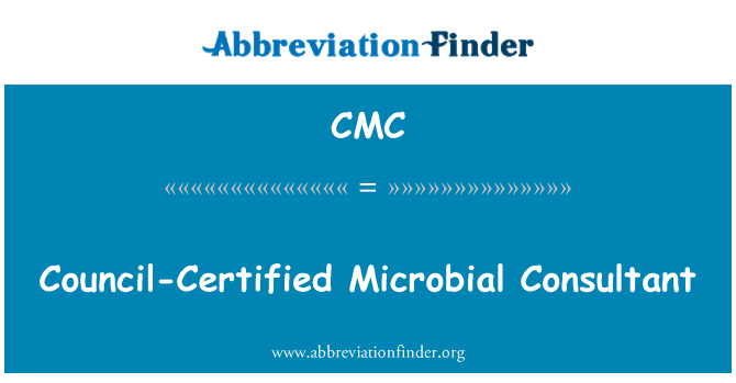 CMC: Konseyi onaylı Microbial Danışmanı
