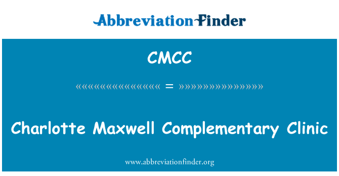 CMCC: Charlotte Maxwell Complementary Clinic