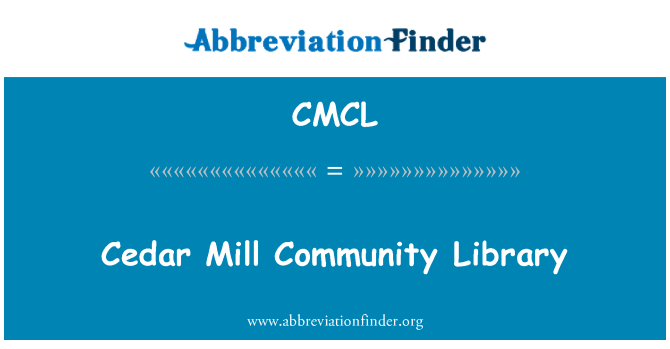 CMCL: Cedar Mill Community Library
