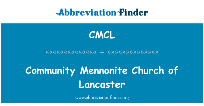 CMCL: Společenství Mennonite kostel z Lancasteru