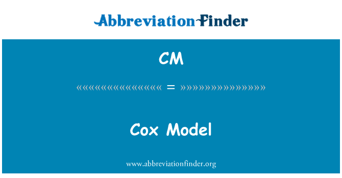 CM: Cox modeli