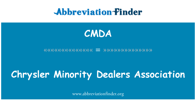 CMDA: קרייזלר המיעוט סוחרי האגודה