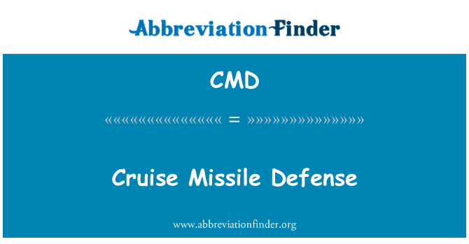 CMD: Cruise Missile Defense