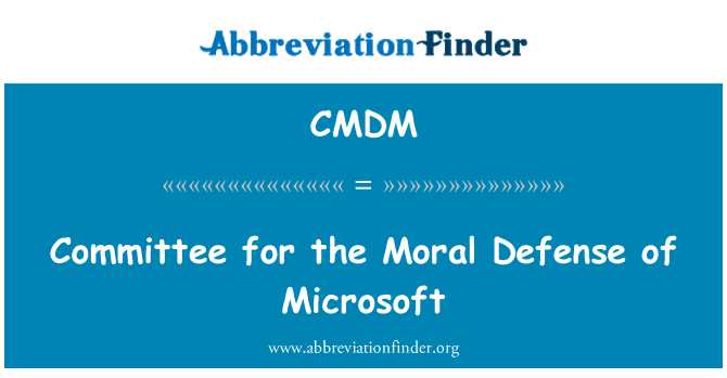 CMDM: Ủy ban quốc phòng đạo đức của Microsoft