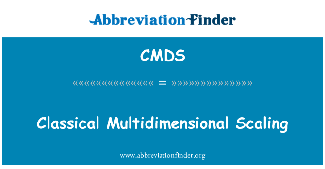 CMDS: Ridimensjonar klassiku multi-dimensjonali