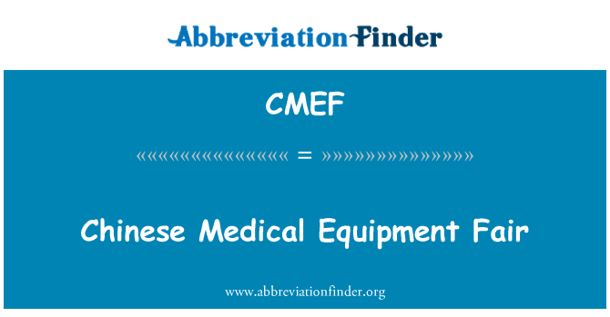 CMEF: Fair Chinwa ekipman medikal