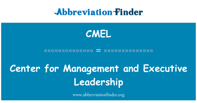 CMEL: 관리 및 임원 리더십 센터