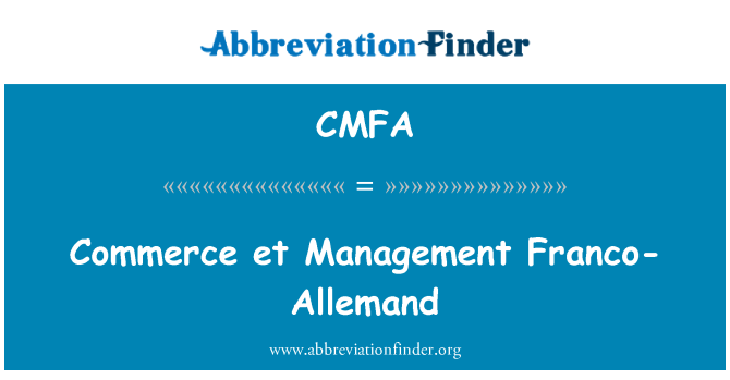 CMFA: Handel et Management Franco-Allemand