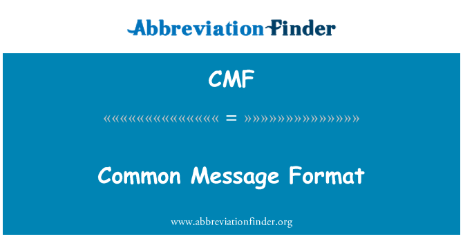 CMF: Fformat neges cyffredin