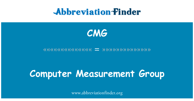 CMG: Computer Measurement Group
