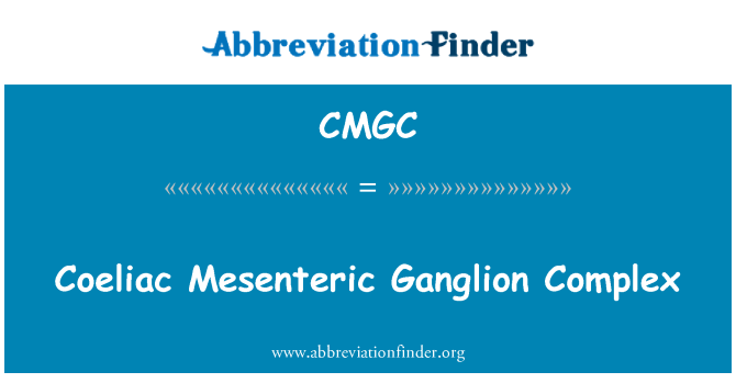 CMGC: Gangli mesentèrica celíaca Complex
