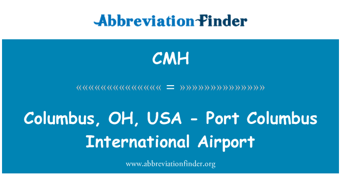 CMH: 콜럼버스, 오하이오, 미국-포트 콜럼버스 국제 공항