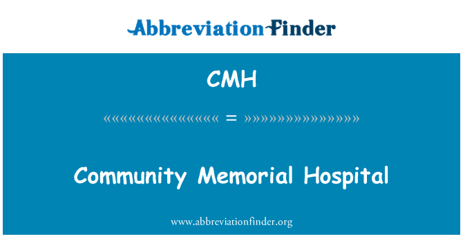 CMH: Comunità Memorial Hospital