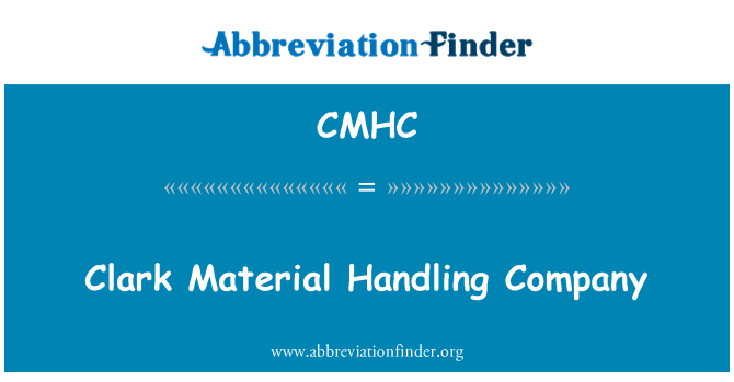 CMHC: Clark materiál handlingová společnost