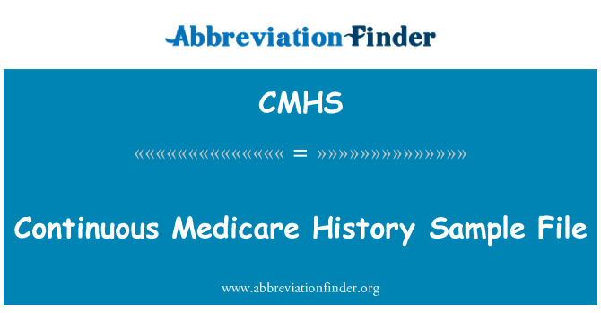 CMHS: Pidev Medicare ajalugu näidisfaili