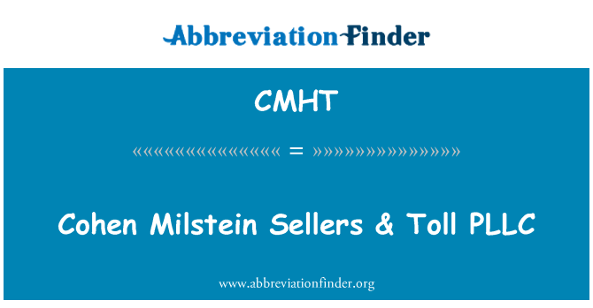 CMHT: कोहेन Milstein सेलर्स & टोल PLLC