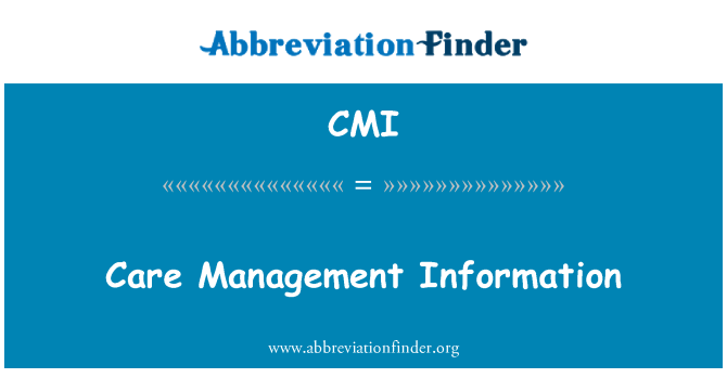 CMI: Informações de gestão de cuidados