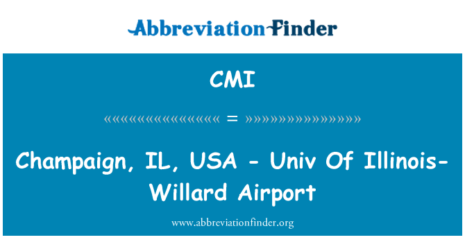 CMI: Champaign, IL, USA - Univ Of Illinois-Willard Airport