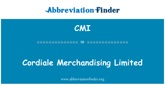 CMI: Limitată de Merchandising cordiale