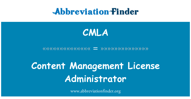 CMLA: Administrator licencji zarządzania zawartością