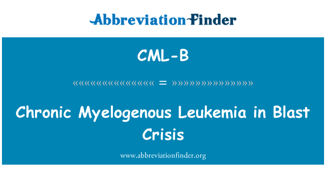 CML-B: Kronične mijeloične leukemije u blastičnoj krizi