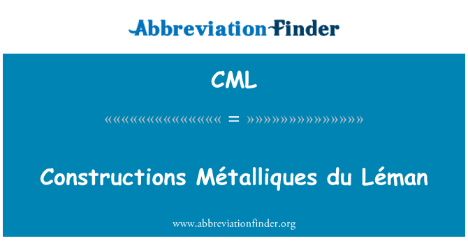CML: An Métalliques du Léman