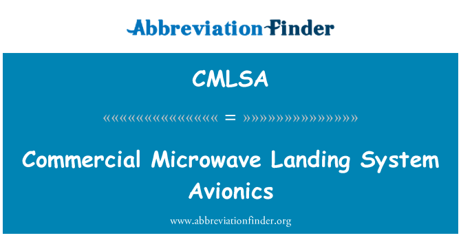 CMLSA: Komerčné mikrovlnnej pristátie systém leteckými