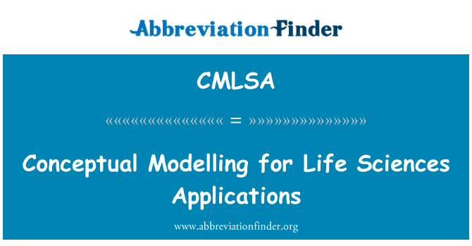 CMLSA: 概念的生命科学应用程序模型