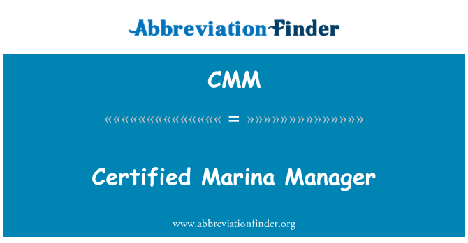 CMM: Certifikované Marina manažér