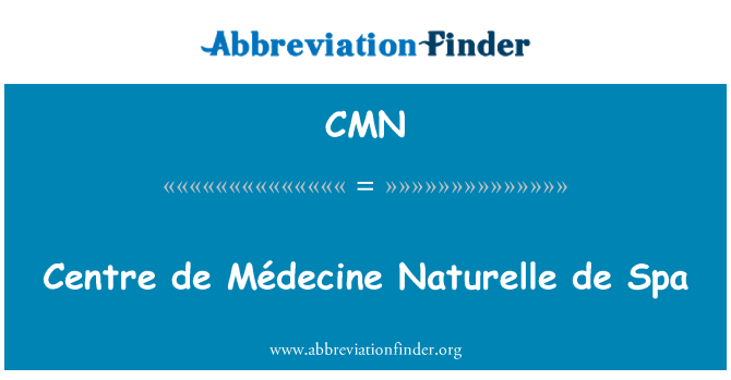 CMN: Pusat de Médecine Naturelle de Spa