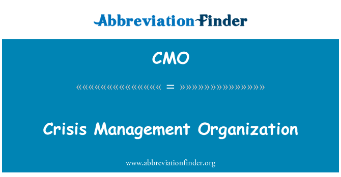 CMO: Organizzazione di gestione delle crisi