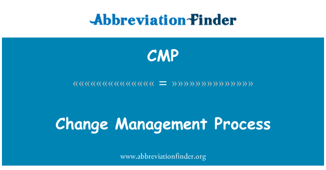 CMP: Change Management Process